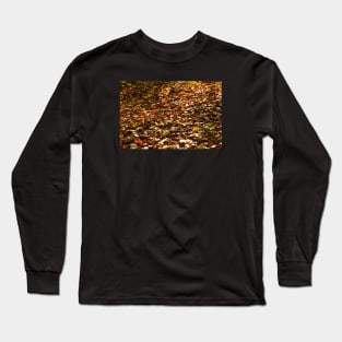Autumn Leaves Fallen On To Forest Surface Long Sleeve T-Shirt